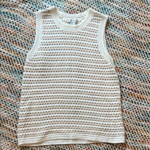 Design History Cream Knit Sweater Top